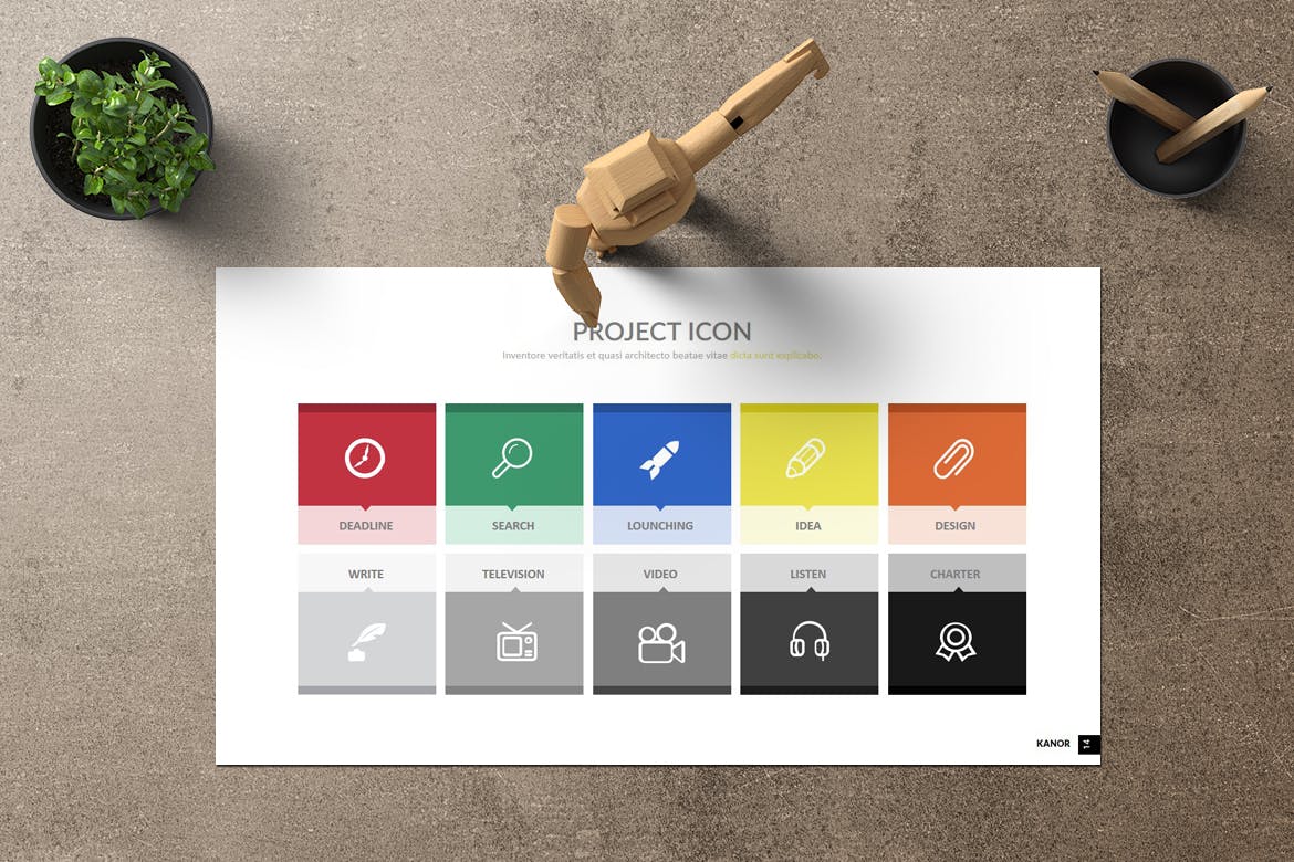 简约设计风格多用途企业素材库精选Keynote模板设计模板 Kanor – Keynote Template插图(3)