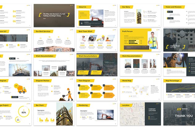 建筑基建行业PPT幻灯片模板 Manuva – Manufacture Powerpoint Template插图(1)