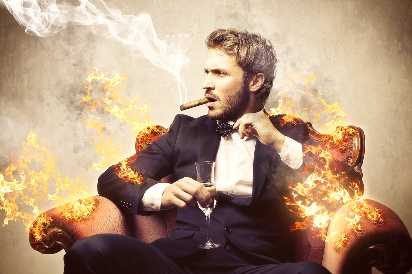 熊熊火焰照片人物燃烧特效效果PS动作 Burning Torch CS4+ Photoshop Action插图(2)