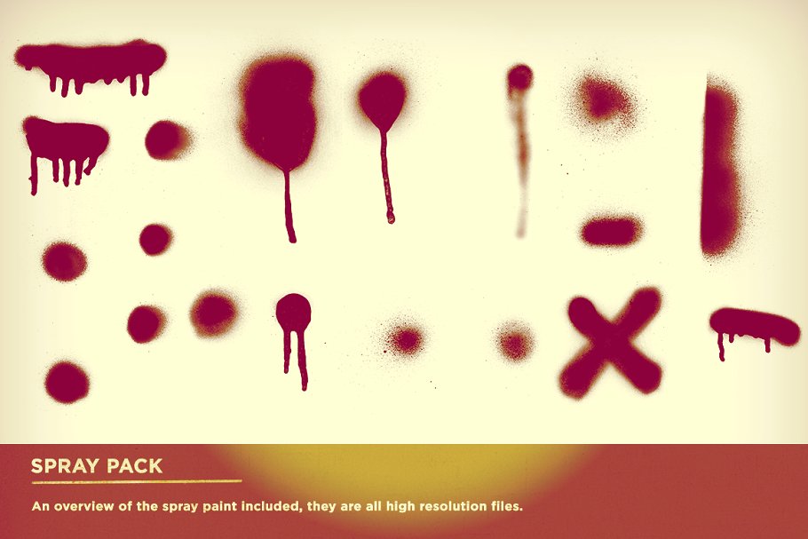 创意油漆喷漆PS图层样式 Spray paint pack for photoshop插图(1)