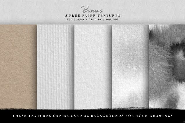 水墨/毛笔/墨水污渍PS笔刷合集 Photoshop Ink Brushes插图(3)