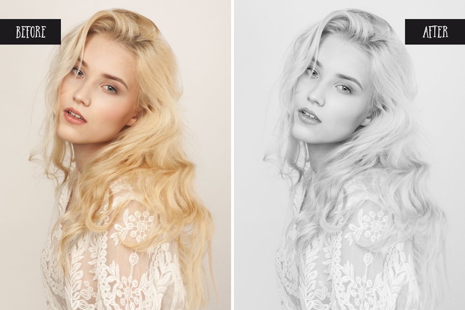 黑白照片风格 PS 动作 Black & White actions for Photoshop插图(5)