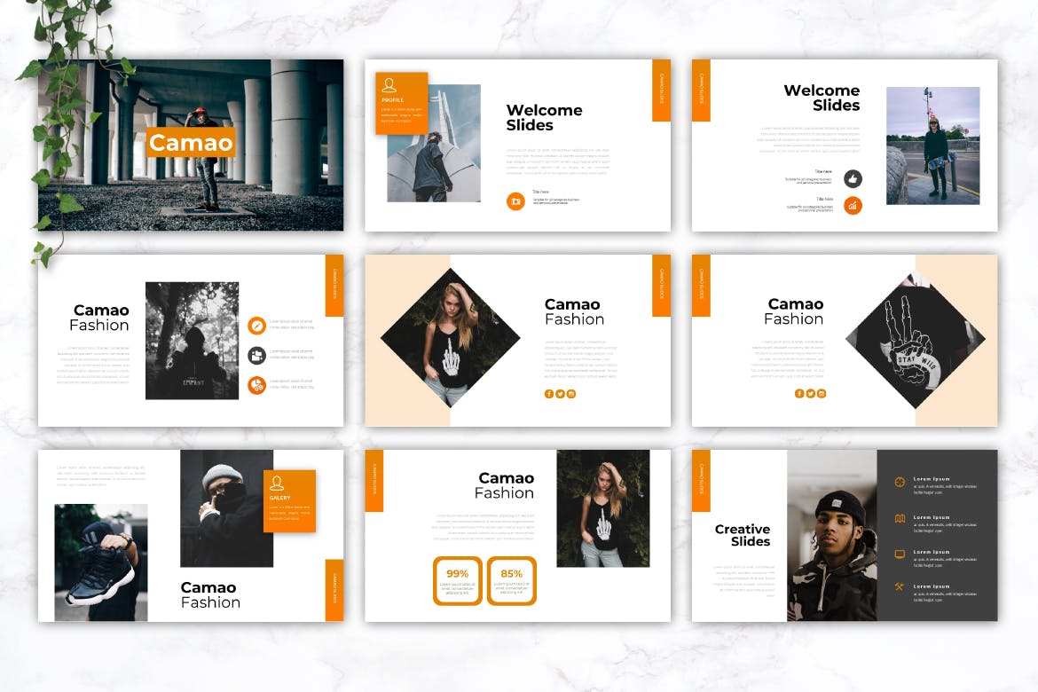 时尚品牌公司简介谷歌幻灯片设计模板 CAMAO – Fashion Google Slides Template插图(1)