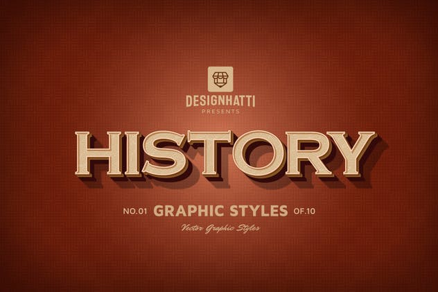 10种复古怀旧风格PS文本样式 for AI Retro Vintage Text Styles插图(3)