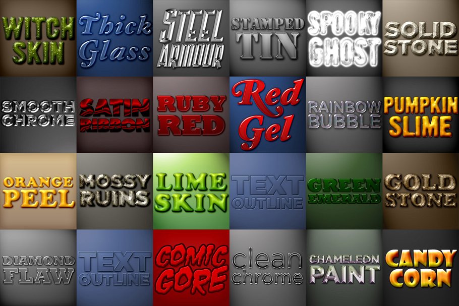120个经典优质Photoshop图层样式大合集 Photoshop Styles Mega Collection 1插图(3)