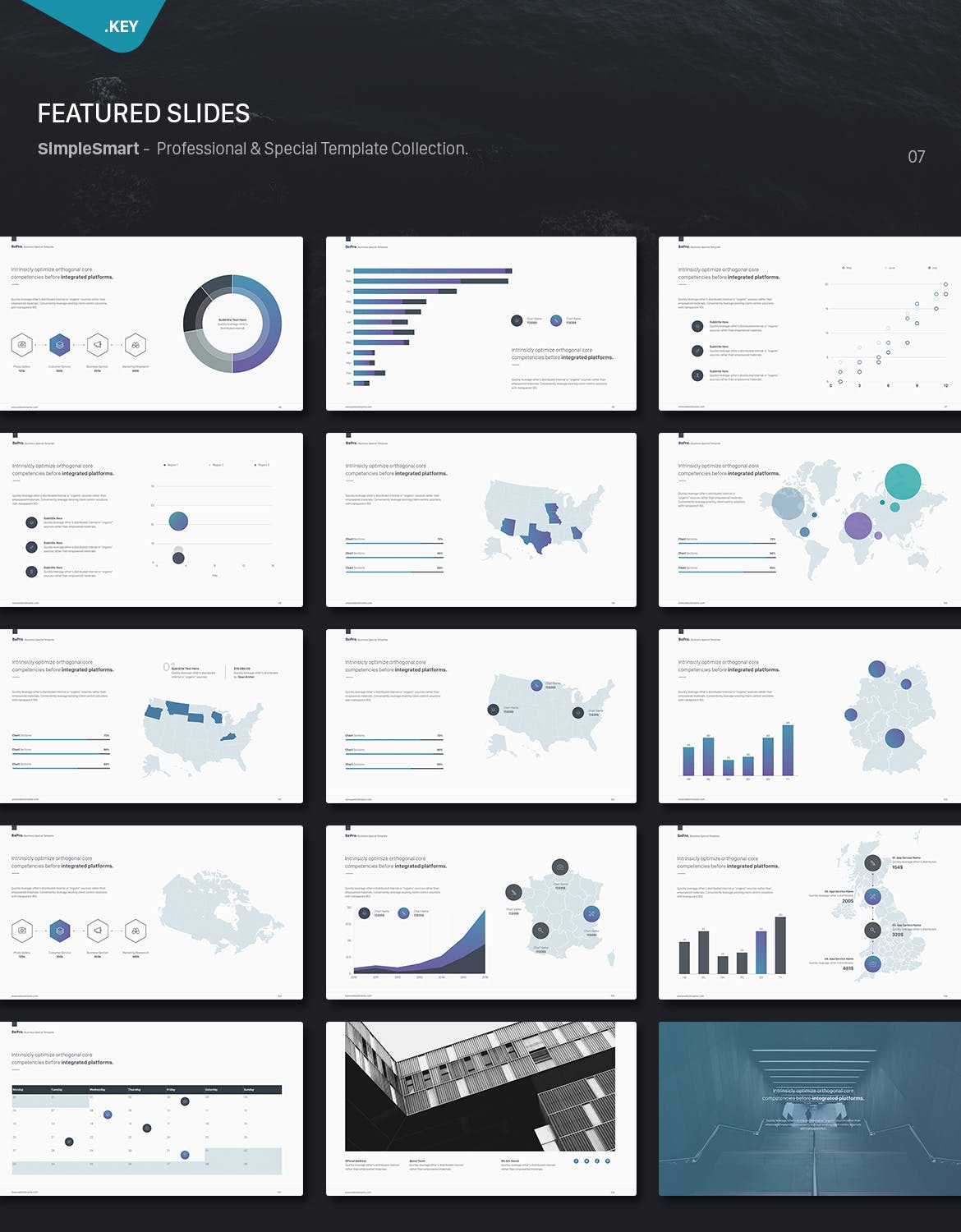 高端时尚的商务商业提案keynote幻灯片演示模版（key）插图(5)