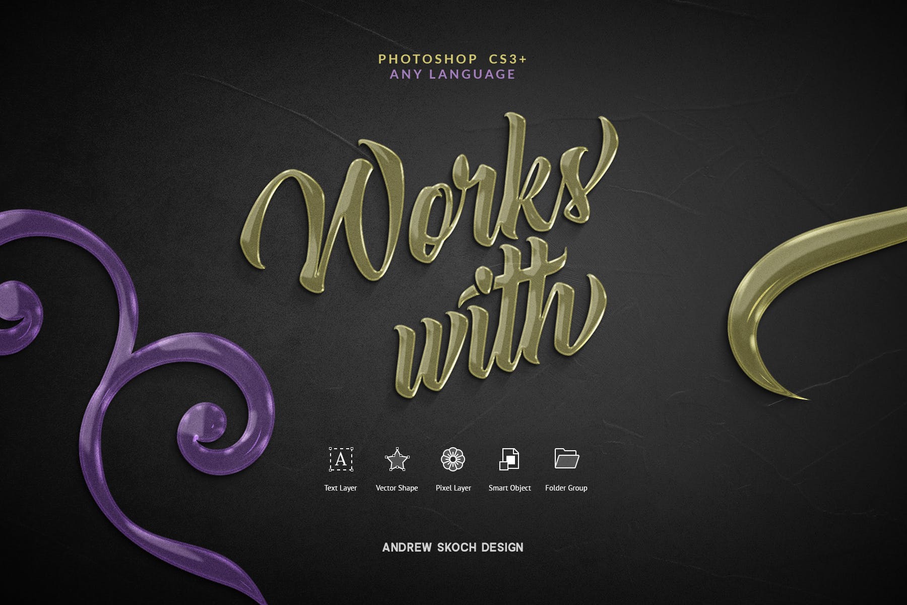 一键生成创意玻璃文字素材库精选PS动作 Glass Photoshop Action插图(3)