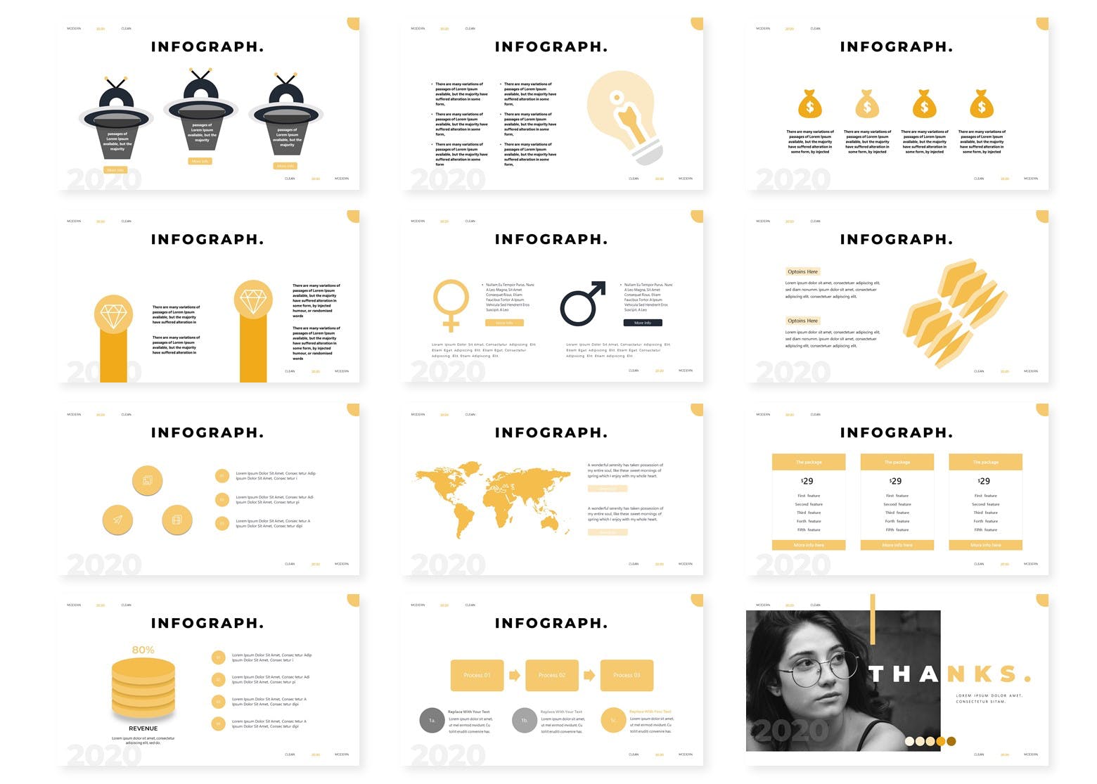 平面模特/创意摄影服推介Google演示模板素材库精选 Modes | Google Slides Template插图(3)