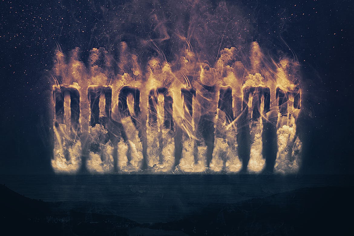 大气烟雾萦绕字体特效PSD分层模板 Smoke Logo Text Effect插图(5)