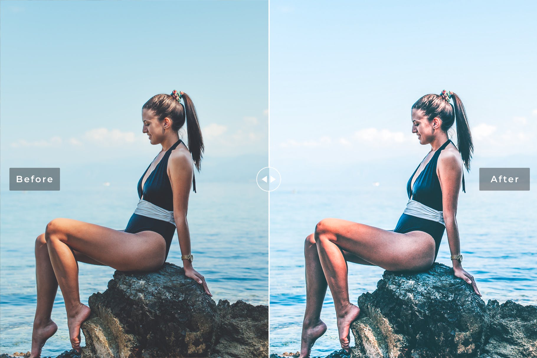 复古柔和色调沙滩泳衣装摄影后期处理LR调色预设 Aloha Mobile & Desktop Lightroom Presets插图(3)