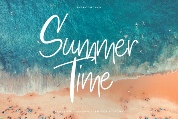 休闲主题设计适用的英文手写字体 Summertime – Thin Casual Script Font