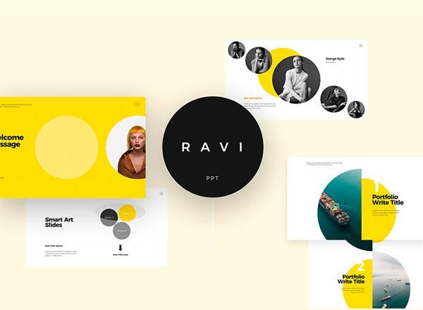 素材库下午茶：高端极简主义时尚PPT模版下载[PPTX,Key]