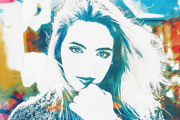 逼真的水彩艺术效果照片调色Photoshop动作 Watercolor Photoshop Actions插图(3)