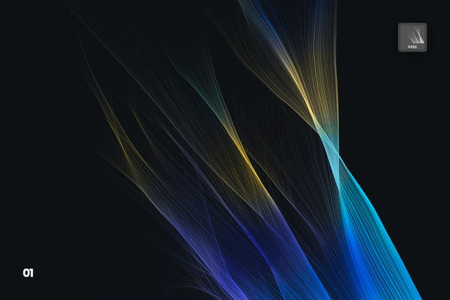 丝滑头发波纹图案PS笔刷 Smooth Hair Flow Photoshop Brushes插图(1)