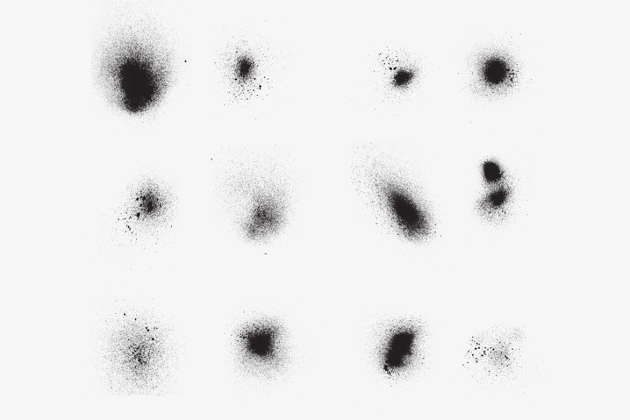 油墨飞溅斑点AI笔刷 Grunge Splatter Brushes插图(4)