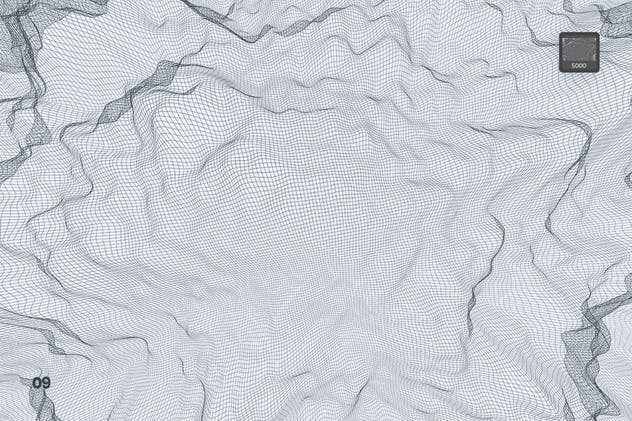 抽象网络信号波纹图案PS笔刷 Network Turbulence Photoshop Brushes插图(9)