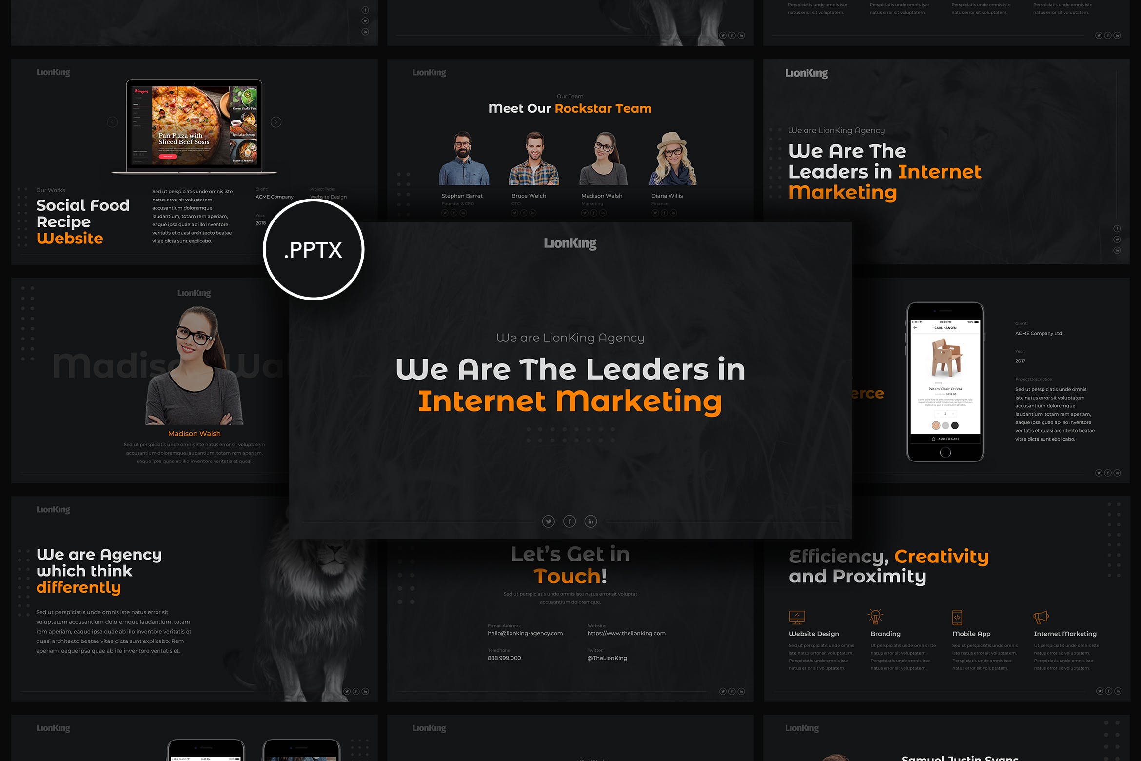 创意互联网市场营销方案PPT幻灯片模板插图