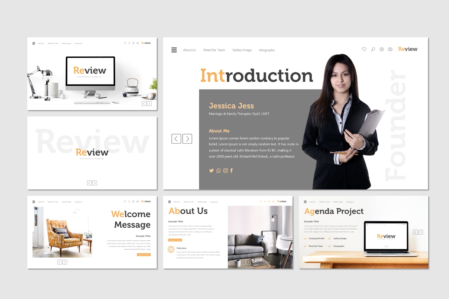 企业对外宣传谷歌幻灯片设计模板 Review – Google Slides Template插图(1)