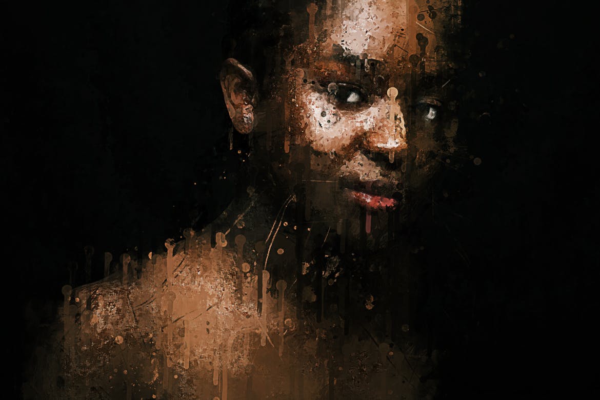 抽象颜料油画效果一键生成PS动作 Painting Photoshop Action插图(7)