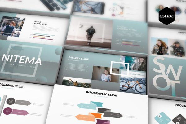 创意设计品牌/企业介绍Google Slides幻灯片模板 Nitema – Google Slide Template