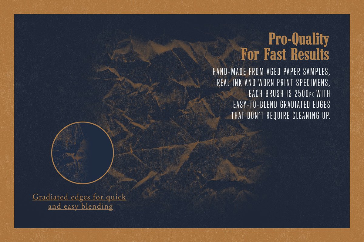 磨损折痕皱褶做旧纹理PS笔刷合集 Dead Subtle Brush Set插图(5)