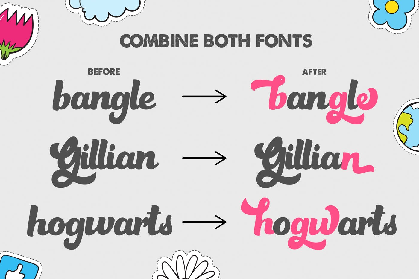 英文粗体书法字体&花式字体 Gazillions Script Font Duo插图(5)