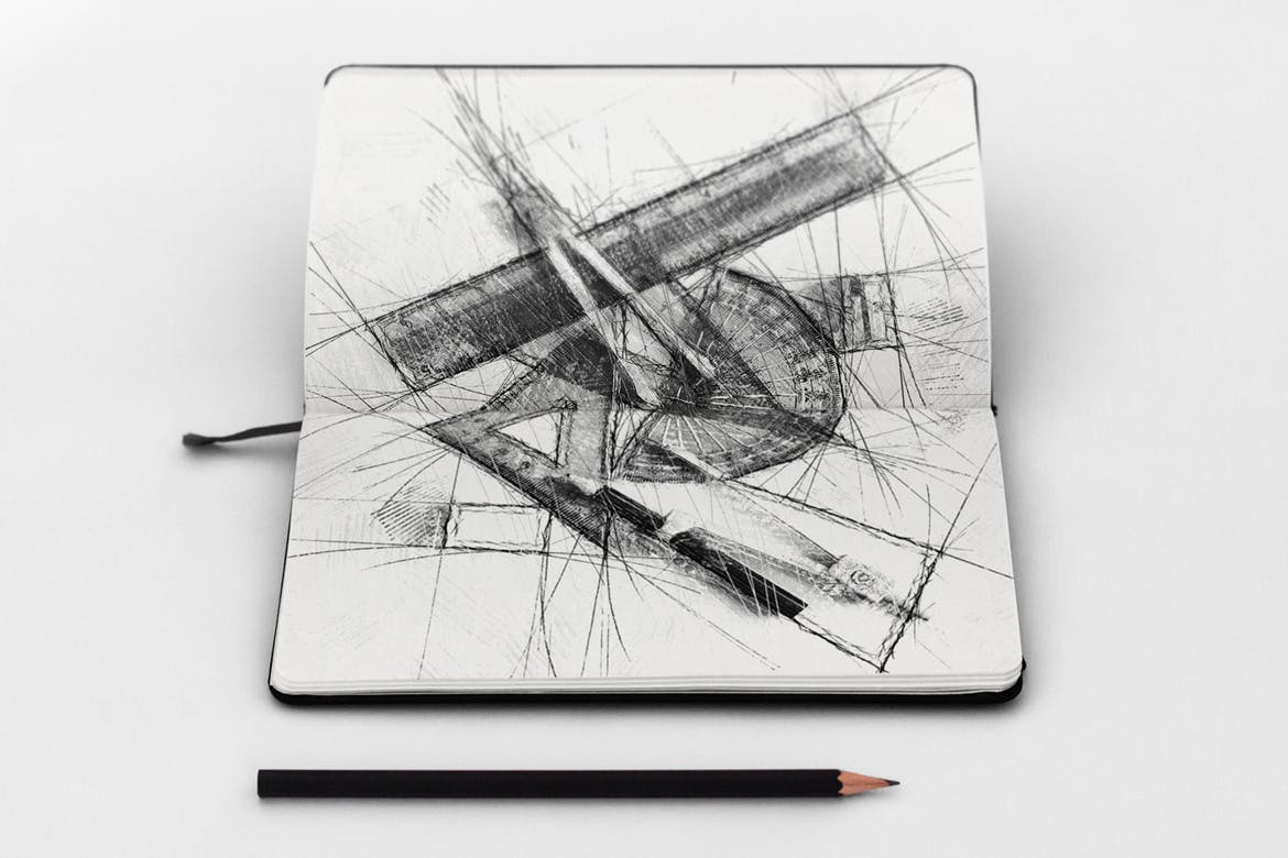 照片转彩铅手绘素描绘画效果PS动作 Animated Pencil Sketch FX Photoshop Add-On插图(8)