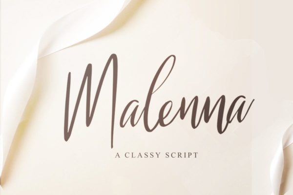 时尚英文手写字体下载 Malenna Script