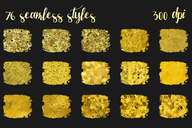 金漆闪闪图层样式、PS笔刷&纹理合集(2) Golden Era for Adobe Photoshop插图(5)
