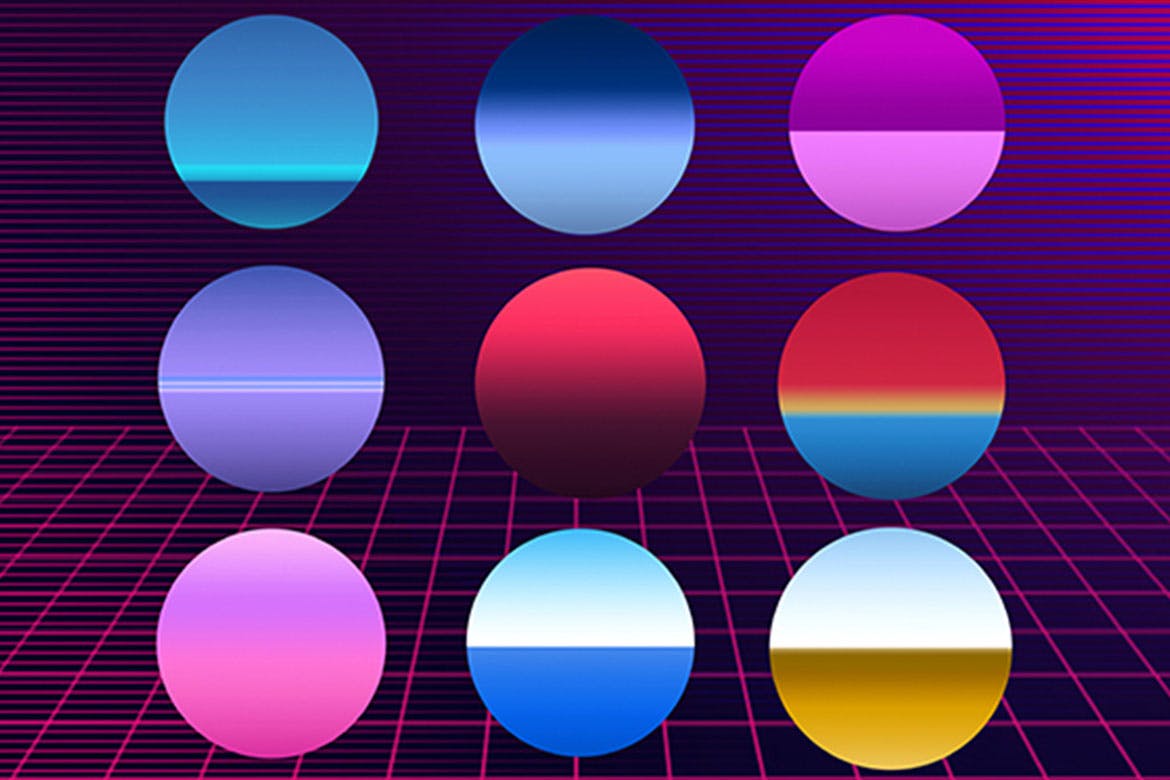 复古海报发光字体特效Procreate笔刷插图(5)