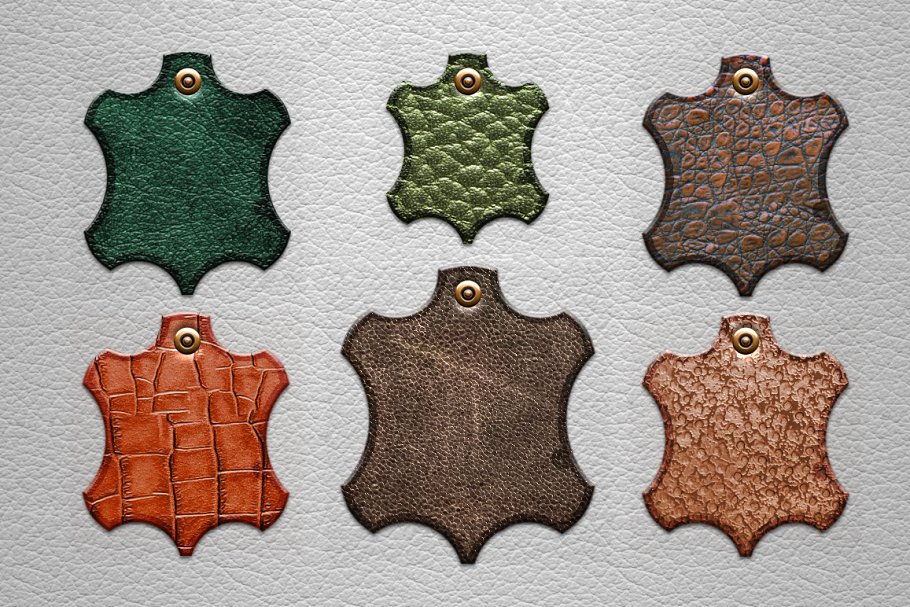 真皮皮革皮质质感纹理图层样式 Leather Layer Styles For Photoshop插图(2)