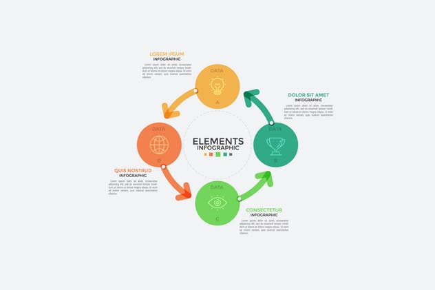 企业解决方案PPT信息图表矢量模板v6 Infographic Solutions. Part 6插图(8)
