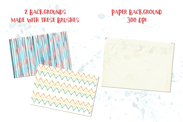 94种水彩艺术图案AI笔刷 Watercolor Vector Art Brushes插图(10)