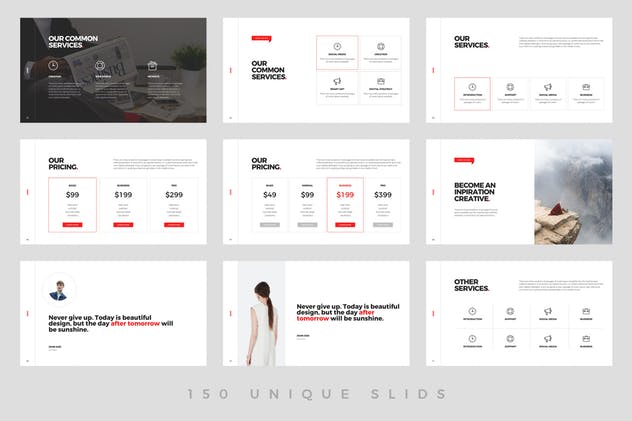 现代简约实用设计风格企业简介介绍PPT模板下载 Balance – Powerpoint Template插图(8)
