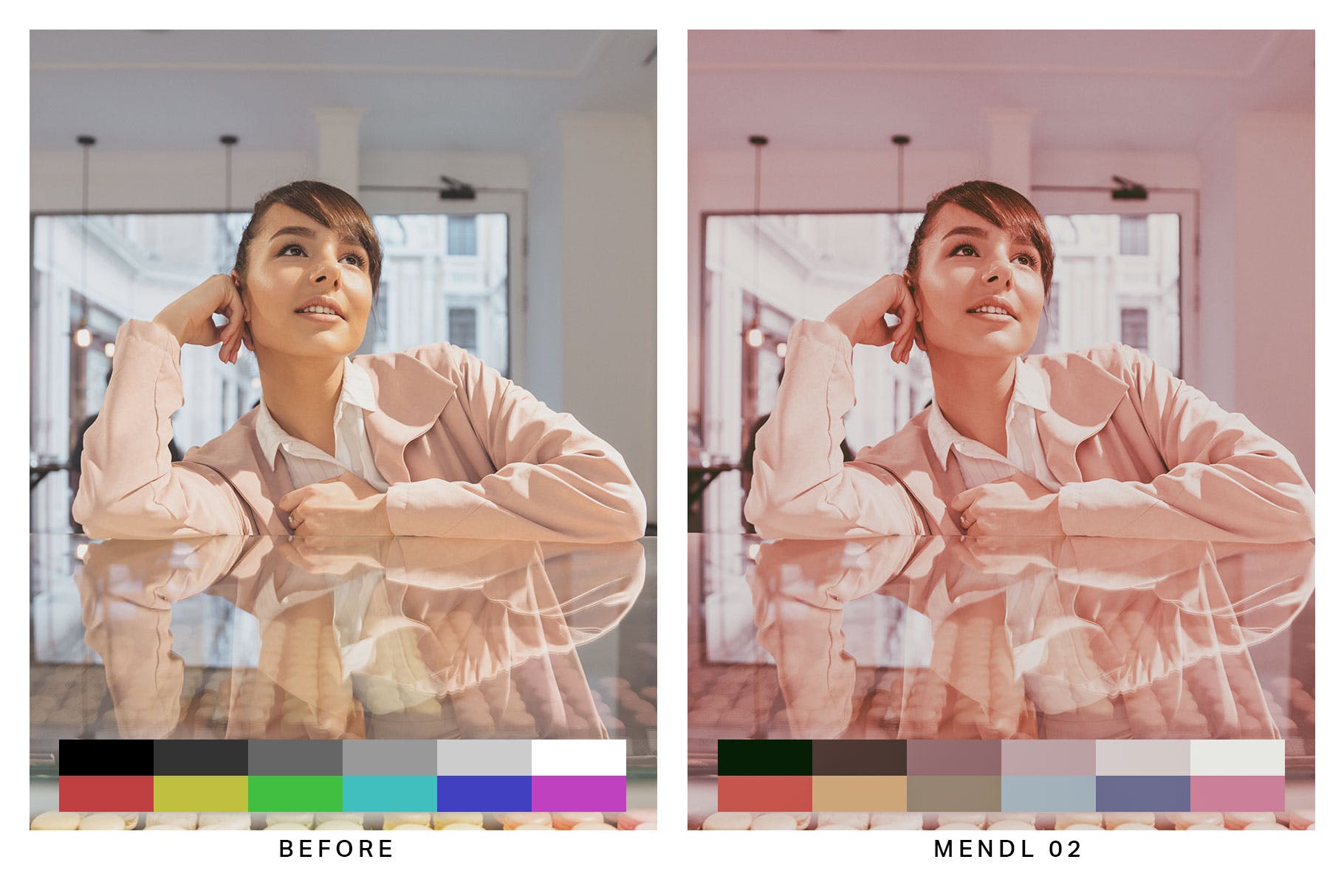 50款经典电影胶片色调Lightroom预设&LUT 50 Budapest Pink Lightroom Presets and LUTs插图(4)