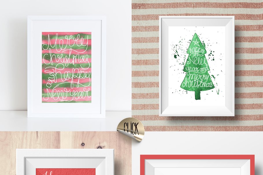 手写书法艺术英文字体 Merry Christmas [2 fonts] Pro插图(3)