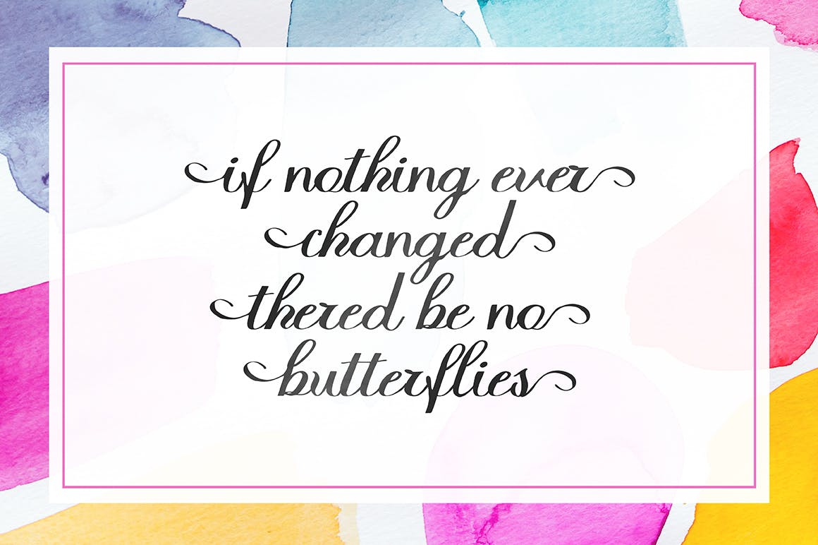 时尚粗糙边缘创意英文书法字体 Halfesika Script插图(1)