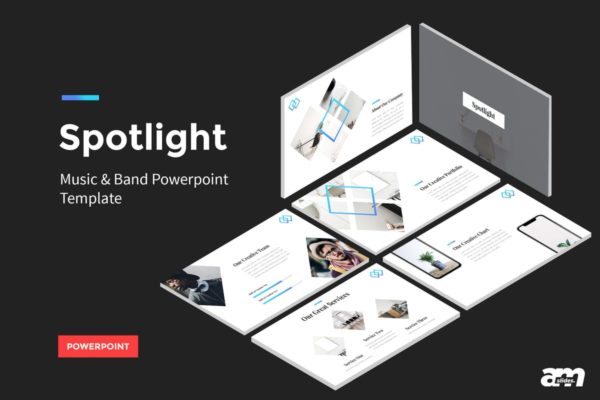 创业公司/企业宣传PPT幻灯片模板xia\\’z下载 Spotlight – StartUp Powerpoint Template