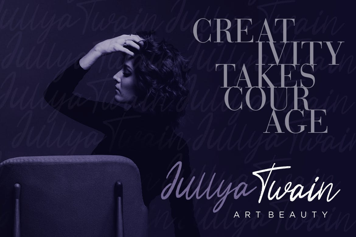 创意英文连体字设计书法字体下载 Laracryf Brush Handwritten插图(3)