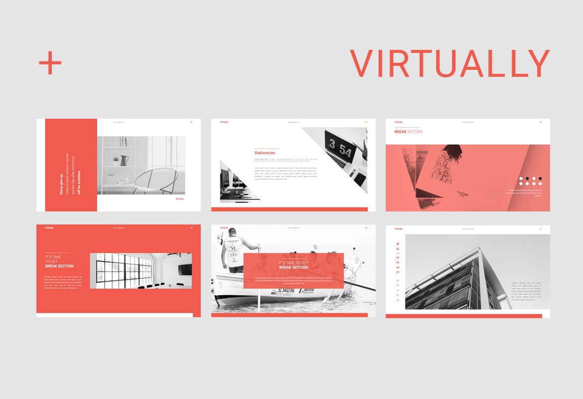 产品设计公司介绍PPT幻灯片设计模板 Virtually Powerpoint插图(1)