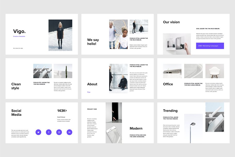 初创企业互联网项目演示谷歌幻灯片模板 VIGO – Google Slides Template +Bonus插图(4)