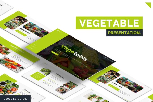 农产品/蔬果主题Google演示模板素材库精选 Vegetable – Google Slide Template