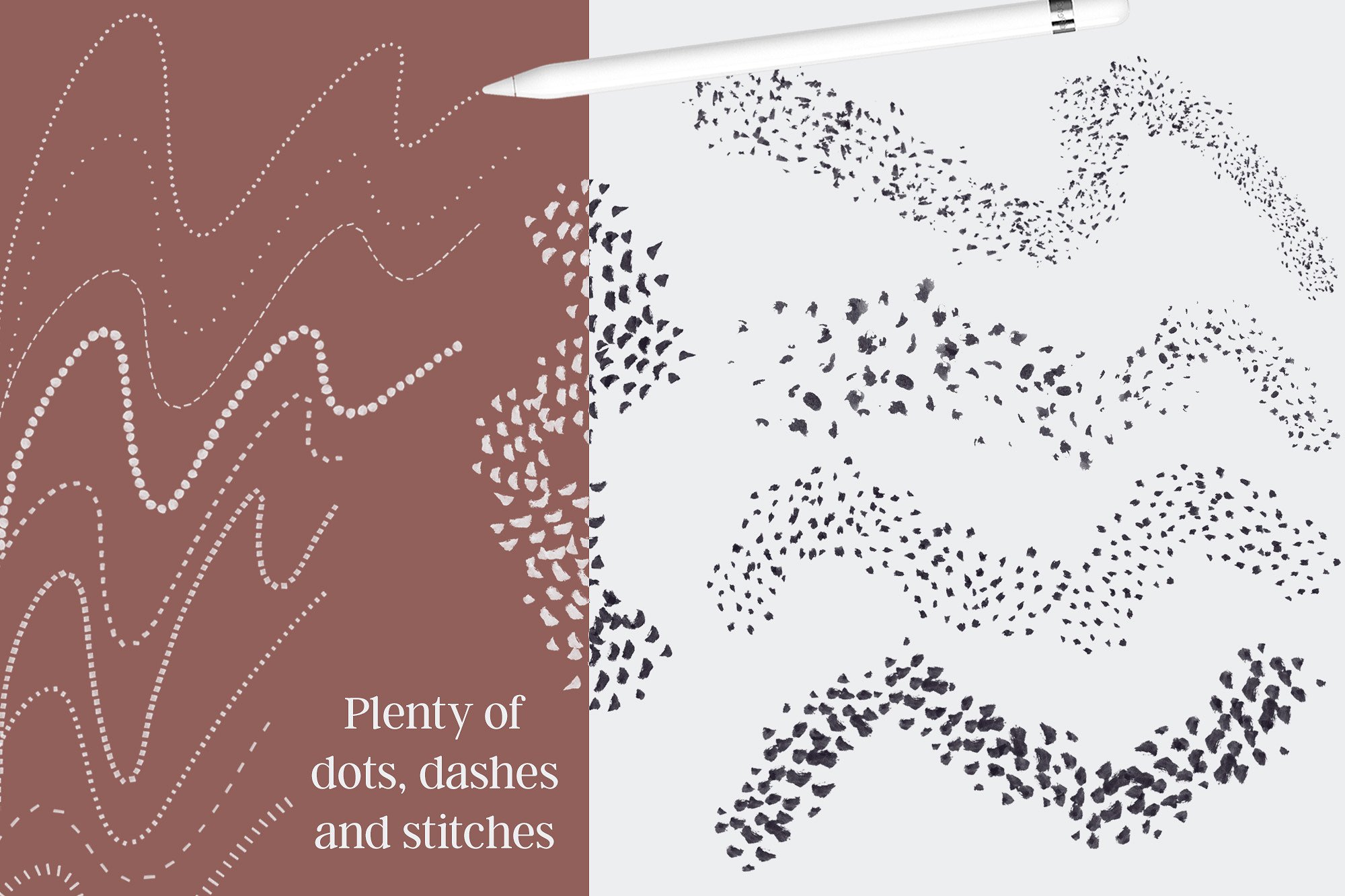 墨水素描图案&图案印章Procreate笔刷 Inky Abstract Procreate Brushes插图(4)