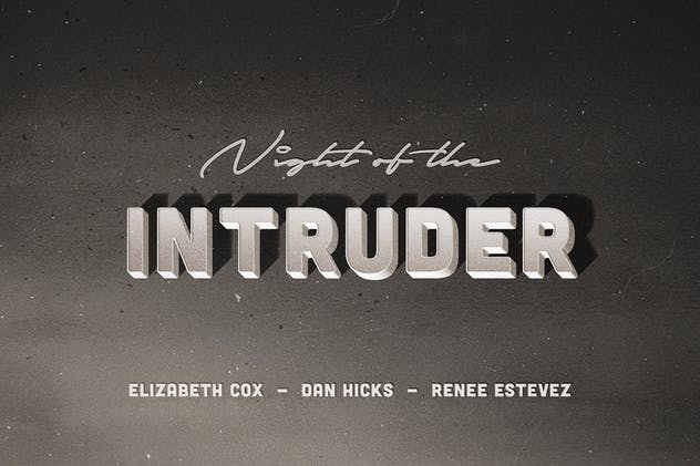 老电影3D立体字体特效PS图层样式 Old Movie Titles Collection插图(6)