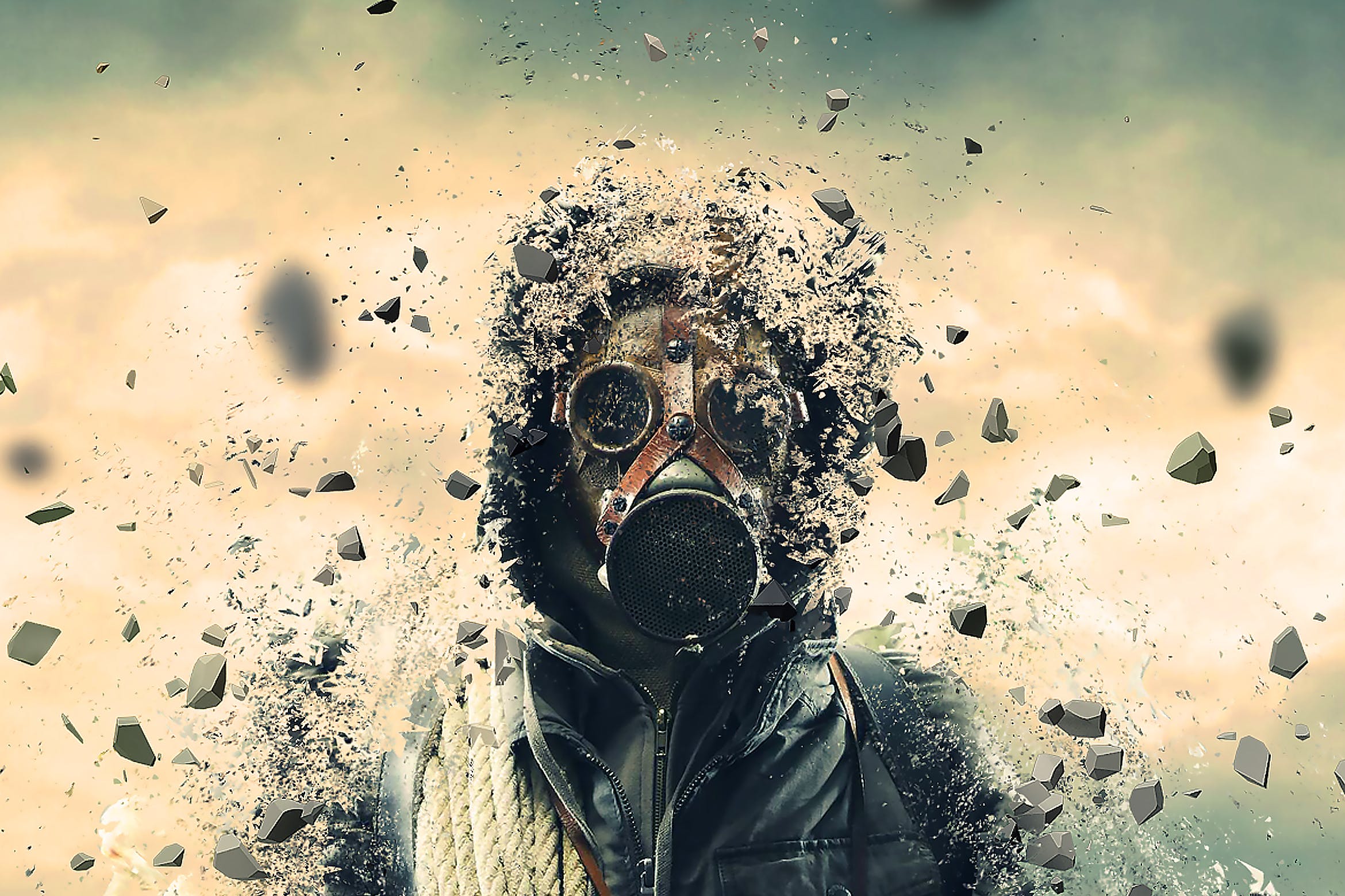 电影科技感的分解粉碎照片特效PS动作 Explode And Shatter Photoshop Action插图