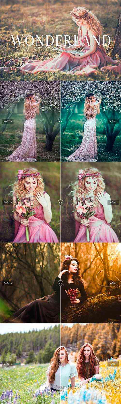 浪漫仙境婚礼照片调色LR预设插图