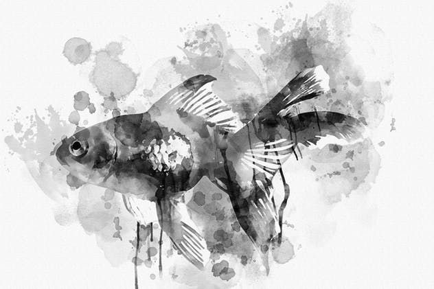 中国水墨风效果一键生成PS动作 Ink Art Photoshop Action插图(2)