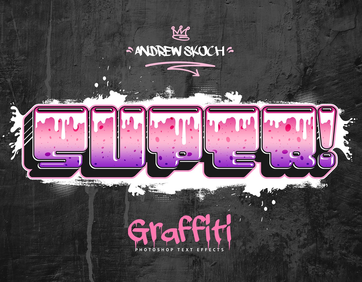 街头涂鸦文字效果PSD分层模板v3 Graffiti Text Effects Vol.3插图(2)
