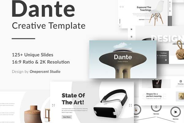 128个独特的谷歌幻灯片模版