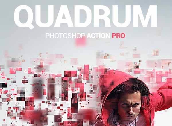 酷炫飞舞像素化PS动作 Quadrum PS Action